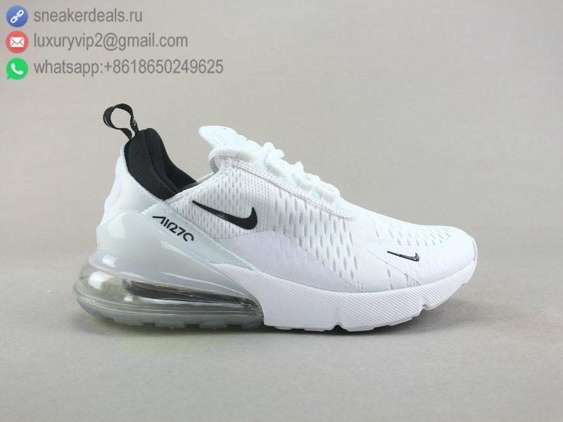 NIKE AIR MAX 270 WHITE BLACK CLEAR UNISEX RUNNING SHOES